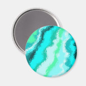 ブルーグリーンアクアパインタリースカンブルスタイル マグネット (正面/裏面)
