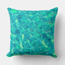 ブルーグリーンアクアパターン クッション