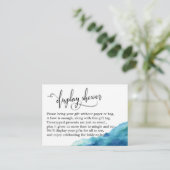 ブルーグリーンアクア水彩表示シャワーカード エンクロージャーカード (スタンド正面)