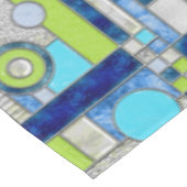 ブルーグリーンアールデコステンドグラス テーブルクロス (アングル)