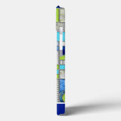 ブルーグリーンアールデコステンドグラス Case-Mate iPhoneケース (裏面 / 左)