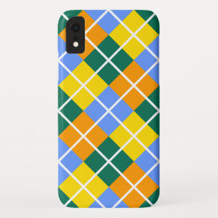 ブルーグリーンイエローオレンジ iPhone XRケース