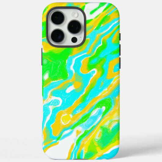 ブルーグリーンイエローカラフル抽象芸術大理石液体 Case-Mate iPhoneケース (裏面)