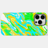 ブルーグリーンイエローカラフル抽象芸術大理石液体 Case-Mate iPhoneケース (裏面 (横))
