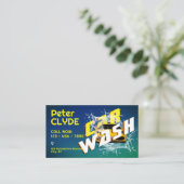 ブルーグリーンイエローカーウォッシュ 名刺 (スタンド正面)