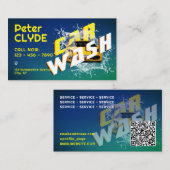 ブルーグリーンイエローカーウォッシュ 名刺 (正面/裏面)