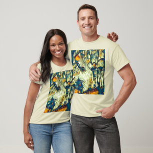ブルーグリーンイエロー&クリームウお洒落ッズTシャツ Tシャツ