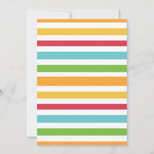 ブルーグリーンイット最高のフェスタ誕生日 招待状 (裏面)