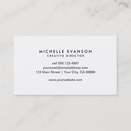 ブルーグリーンインクウォーター色クリエイティブディレクター 名刺 (裏面)