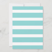 ブルーグリーンウォーターカラーサボテン結婚式招待状 招待状 (裏面)