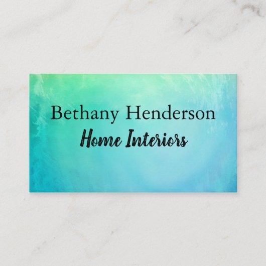 ブルーグリーンウォーターフェミニンカラー名刺 名刺 (正面)