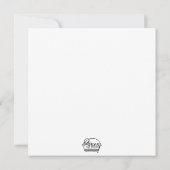 ブルーグリーンウォーター色ブロックプリントノテカード展開 サンキューカード (裏面)