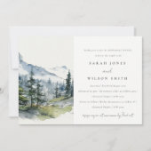 ブルーグリーンウッズマウンテンスケッチリハーサルディナー 招待状 (正面)