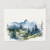 ブルーグリーンウッズマウンテンスケッチ結婚ズ詳細 エンクロージャーカード (裏面)