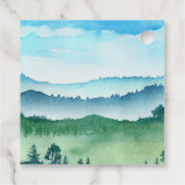 ブルーグリーンウッドランドアニマルズ誕生日メッセージカード フェイバータグ (裏面)