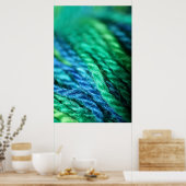 ブルーグリーンウール ポスター (キッチン)