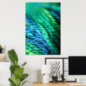 ブルーグリーンウール ポスター (ホームオフィス)