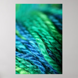 ブルーグリーンウール ポスター