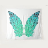 ブルーグリーンエンジェルウィングスタペストリー タペストリー (正面(横))