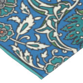 ブルーグリーンオレンジティール（緑がかった色）アラビ華美ックパターン テーブルクロス (アングル)