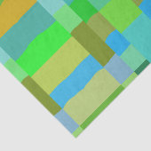 ブルーグリーンオレンジパープルクリーミーパターン抽象芸術 薄葉紙 (詳細)