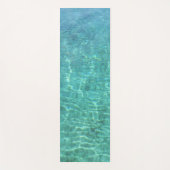 ブルーグリーンカラーシーウォーターテンプレートエレガントトレンディー ヨガマット (正面)