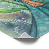 ブルーグリーンガーデンフェアリーアートバイモリーハリソン ポスター (角)