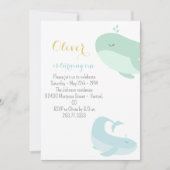 ブルーグリーンクジラ1日パーティー 招待状 (正面)