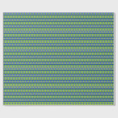 ブルーグリーンクリスマスツリー ラッピングペーパー (フラット)