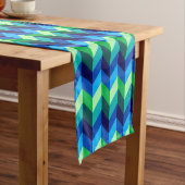 ブルーグリーングラデーションシボロン大テーブルランナー ロングテーブルランナー (インサイチュ)