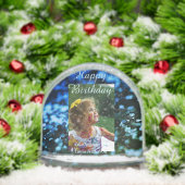 ブルーグリーングリッターフォト子供の誕生日モダン錆 (クリスマス)