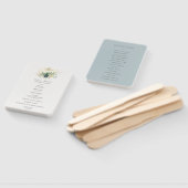 ブルーグリーンサキュキュラパンプキン結婚式 プログラム ハンドファン (組立なし)