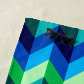 ブルーグリーンシェフグラデーションロンビーチタオル ビーチタオル (インサイチュ)