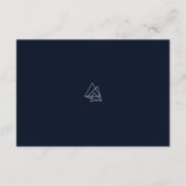 ブルーグリーンシナ銀河系モダン結婚ズ詳細 エンクロージャーカード (裏面)