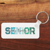 ブルーグリーンシニア2025タイポグラフィ キーホルダー (正面)