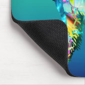 ブルーグリーンシルケンウインドハウンドマウスパッド マウスパッド (コーナー)