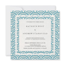 ブルーグリーンシーウェーブズエレガントビーチ結婚式