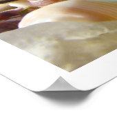 ブルーグリーンシーガラスプリント沿岸装飾品 ポスター (角)