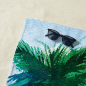 ブルーグリーンシー海トロピカル ビーチタオル (インサイチュ)