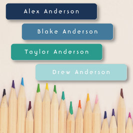 ブルーグリーンスキニー防水接着剤キッズラベル ラベル