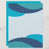 ブルーグリーンスクラップブック紙 (正面/裏面)