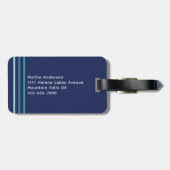 ブルーグリーンストライプモノグラム ラゲッジタグ (裏面横)