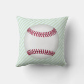 ブルーグリーンストライプ野球少年誕生記録 クッション (裏面)