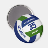 ブルーグリーンチームカラーバレーボール部 マグネット (正面/裏面)