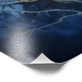 ブルーグリーンツリー抽象芸術 フォトプリント            (角)