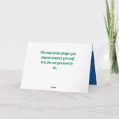 ブルーグリーンテニスコートのカスタマイズ可能なカード カード (裏面)