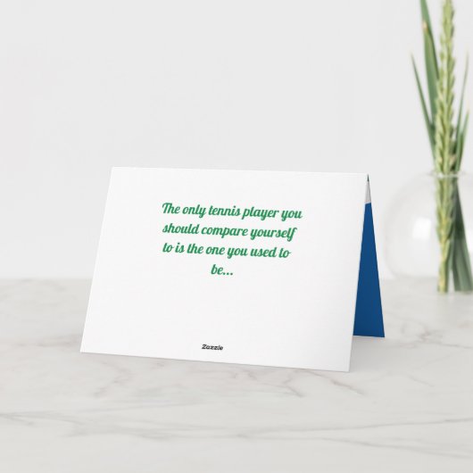 ブルーグリーンテニスコートのカスタマイズ可能なカード カード (裏面)