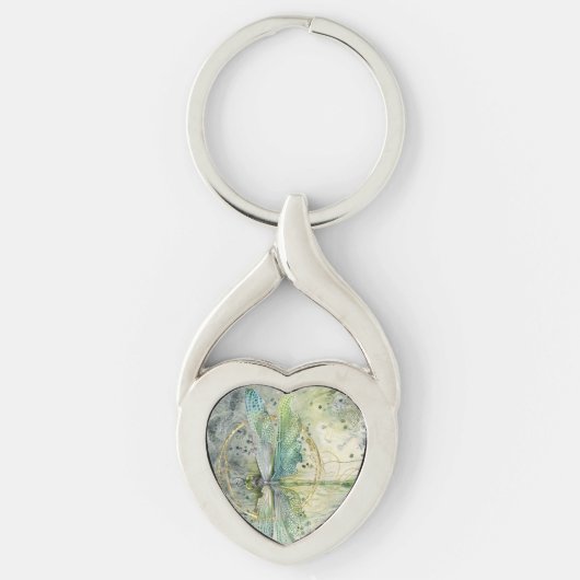 ブルーグリーントンボ キーホルダー (正面)