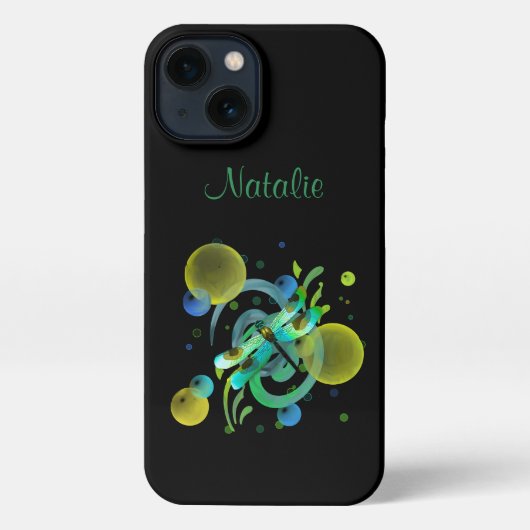 ブルーグリーントンボ iPhoneケース (裏面)