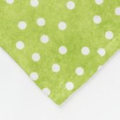 ブルーグリーンドットピンクローズフリースブランケット、中 フリースブランケット (角)